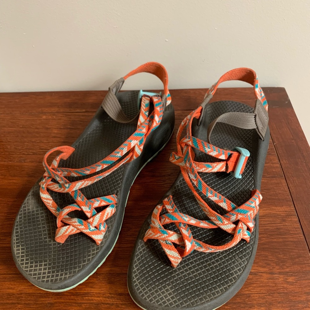 Chaco Orange and Gray Outdoor Sandals